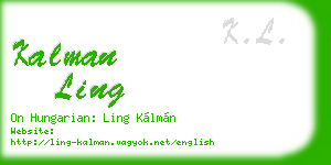 kalman ling business card
